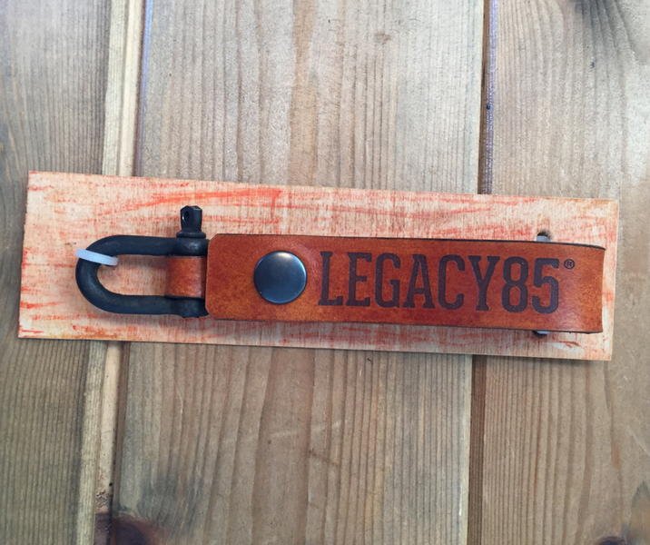 Legacy85 Leather Key or Wallet Loop - Steel Shackle