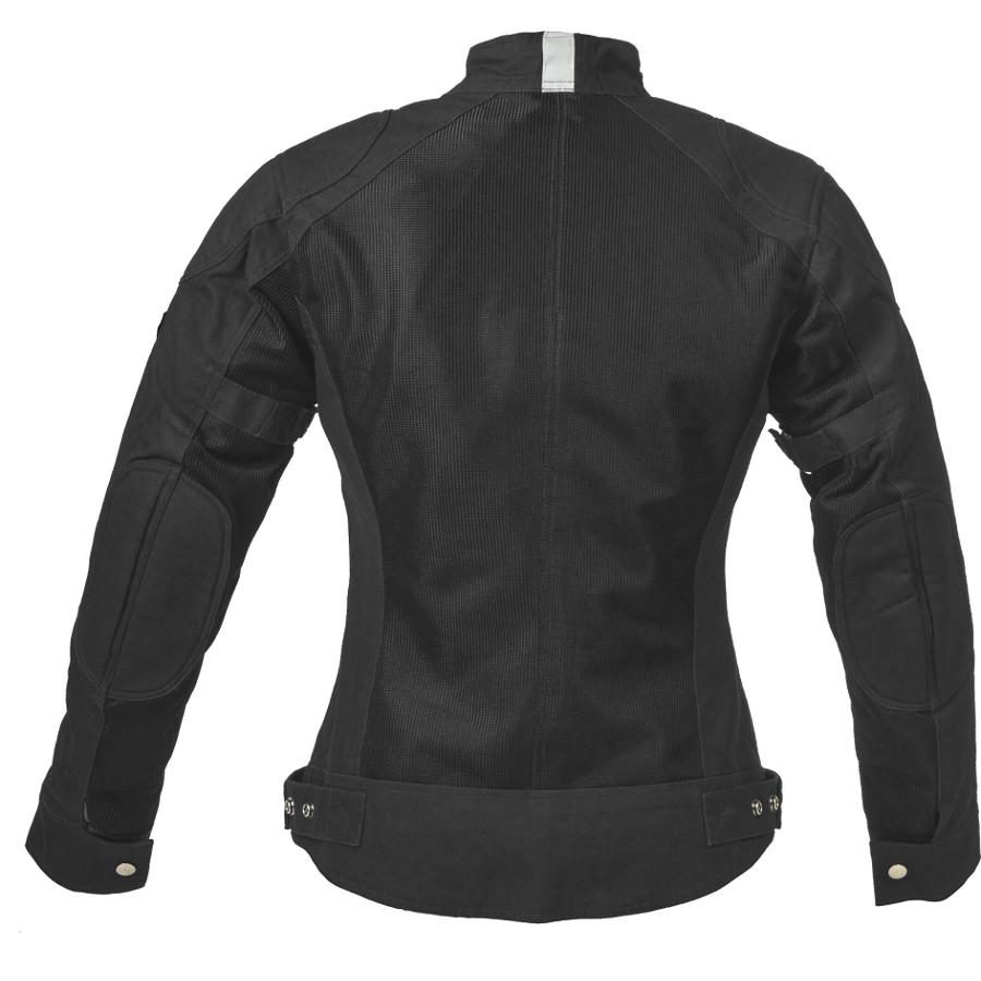By City Ladies Teneree Venty II Waxed Cotton Mesh Motorcycle Jacket