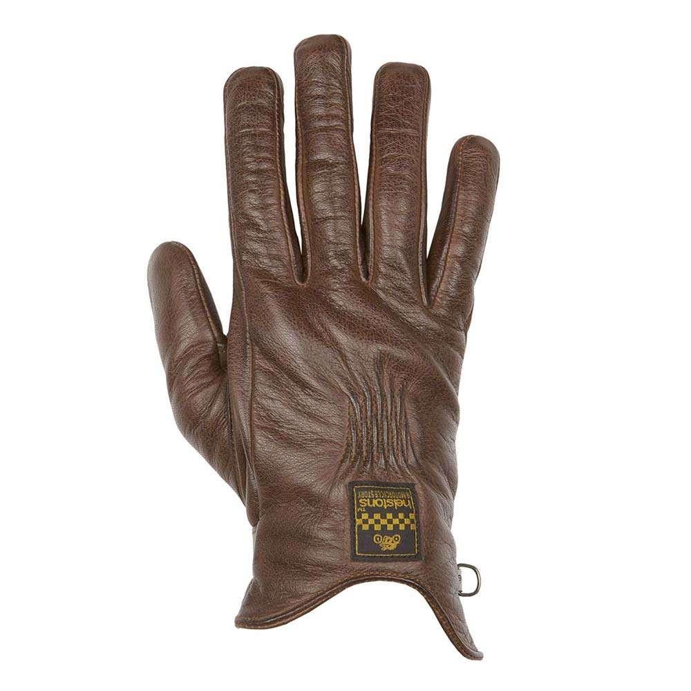 Helstons CONDOR leather motorcycle gloves - Camel/Black