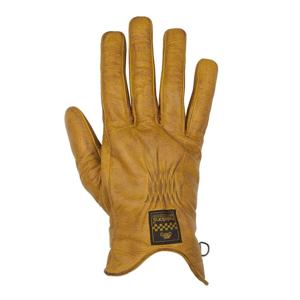 Helstons CONDOR leather motorcycle gloves - Gold/Black