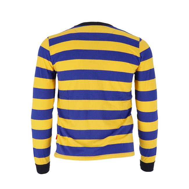 13 AND A HALF BEHIND BARS Long sleeve shirt - YELLOW / BLUE – LEGACY85 - a  Retro Culture brand
