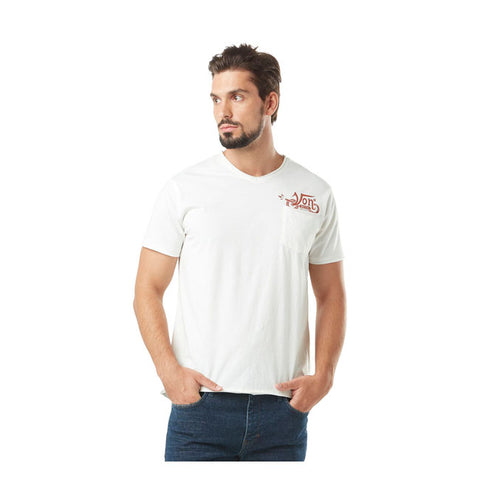Von Dutch - V Neck with Chest Pocket T Shirt - White