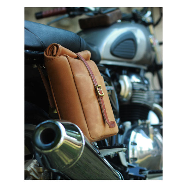 TRIP MACHINE MINI PANNIER - TAN – LEGACY85 - a Retro Culture brand
