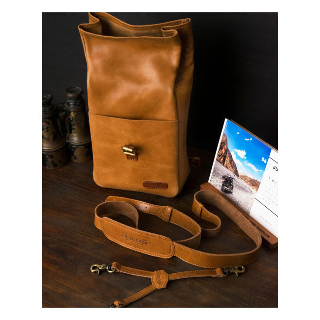 TRIP MACHINE MINI PANNIER - TAN – LEGACY85 - a Retro Culture brand