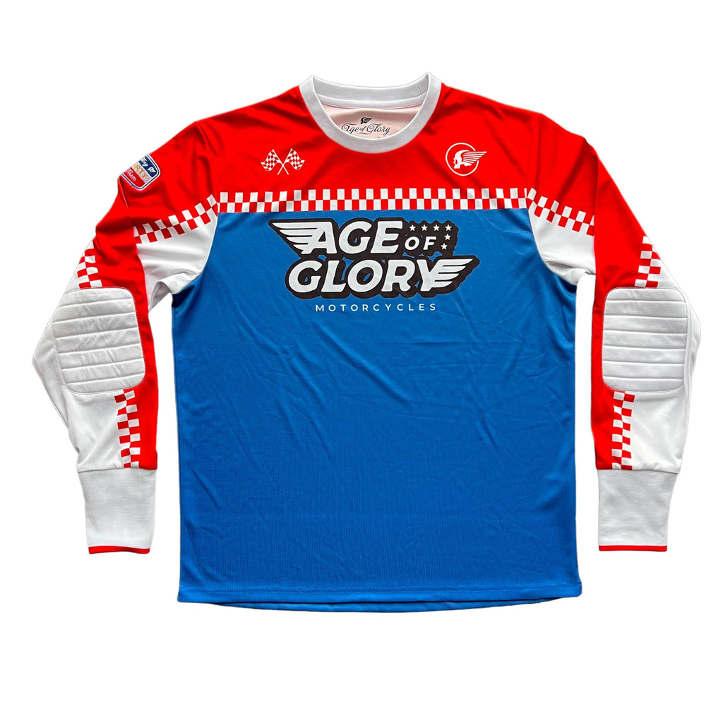 Age of Glory Mesh Racing Jersey - Red, White & Blue