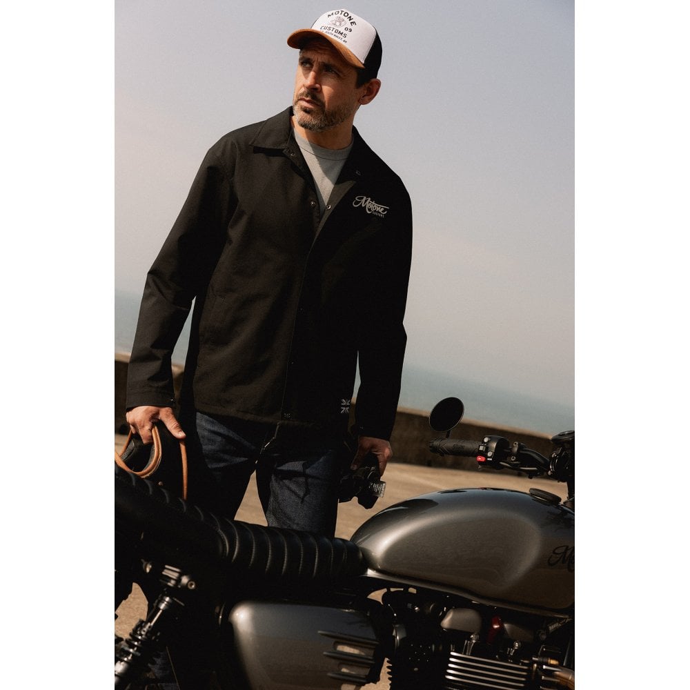Motone COACH Jacket - Black/Ecru Logo – LEGACY85 - a Retro Culture