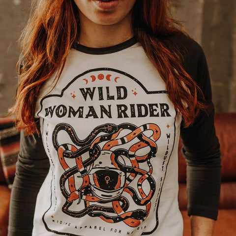 Wildust Baseball T - Wild Woman Rider