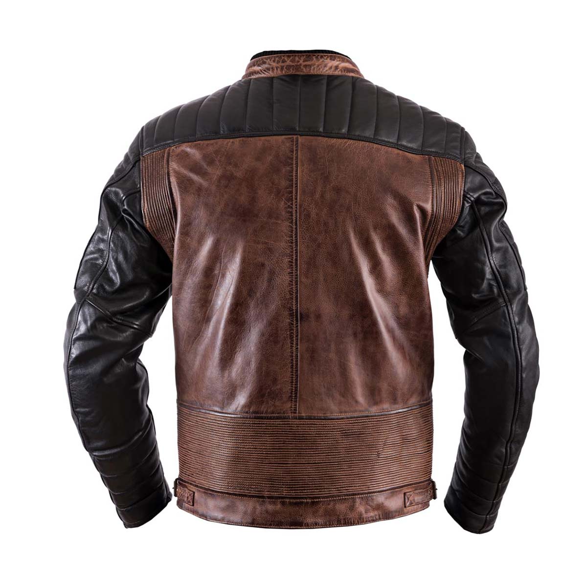 Helstons Cruiser Camel-Black Leather Motorcycle Jacket – LEGACY85