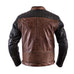 Helstons Cruiser Camel-Black Leather Motorcycle Jacket