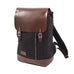 Helstons Backpack  Canvas Brown Leather