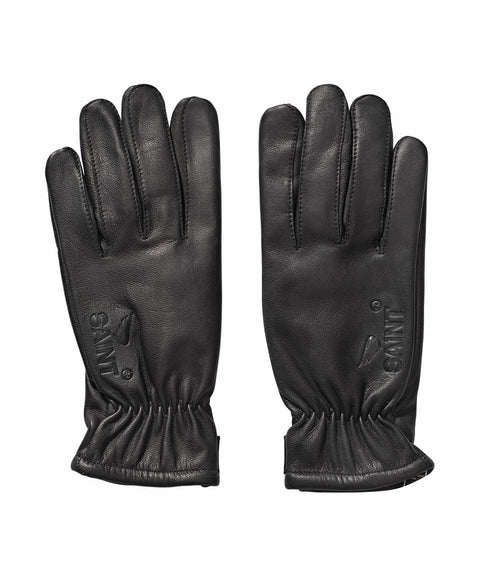 SA1NT LEATHER GLOVES WITH SPECTRA LINING - BLACK