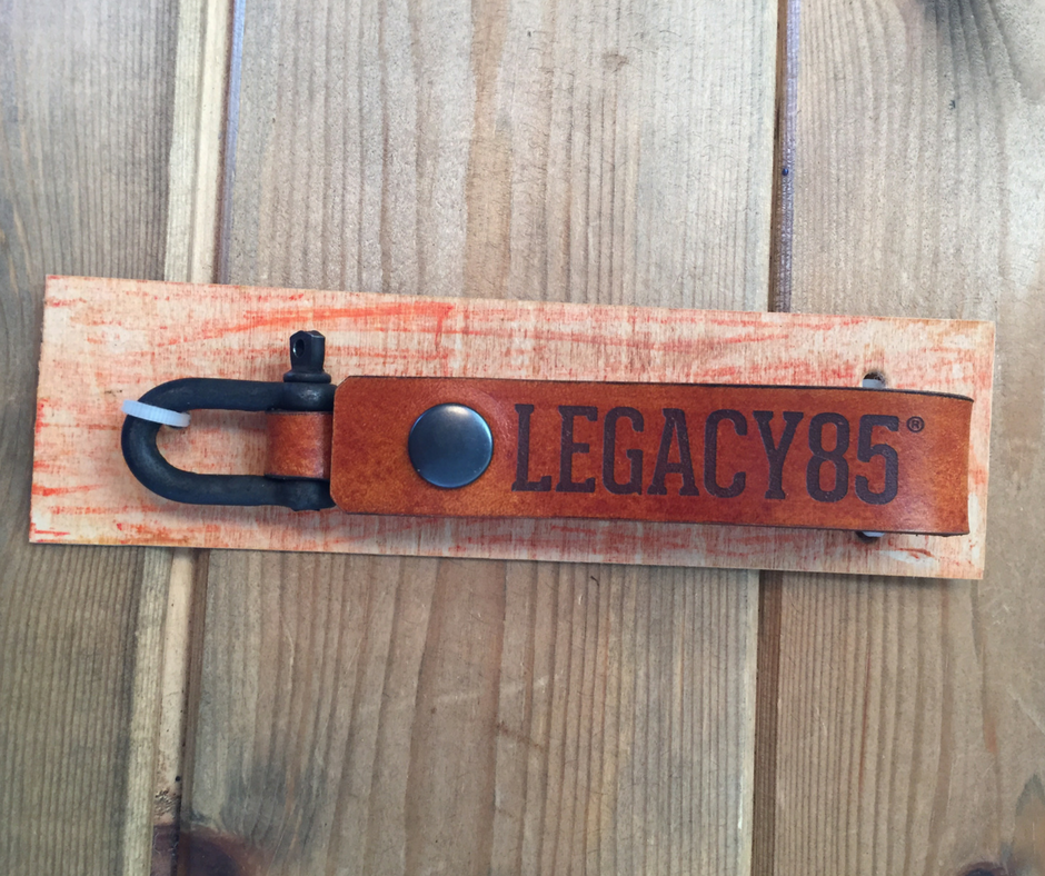 Legacy85 Leather Key or Wallet Loop - Steel Shackle