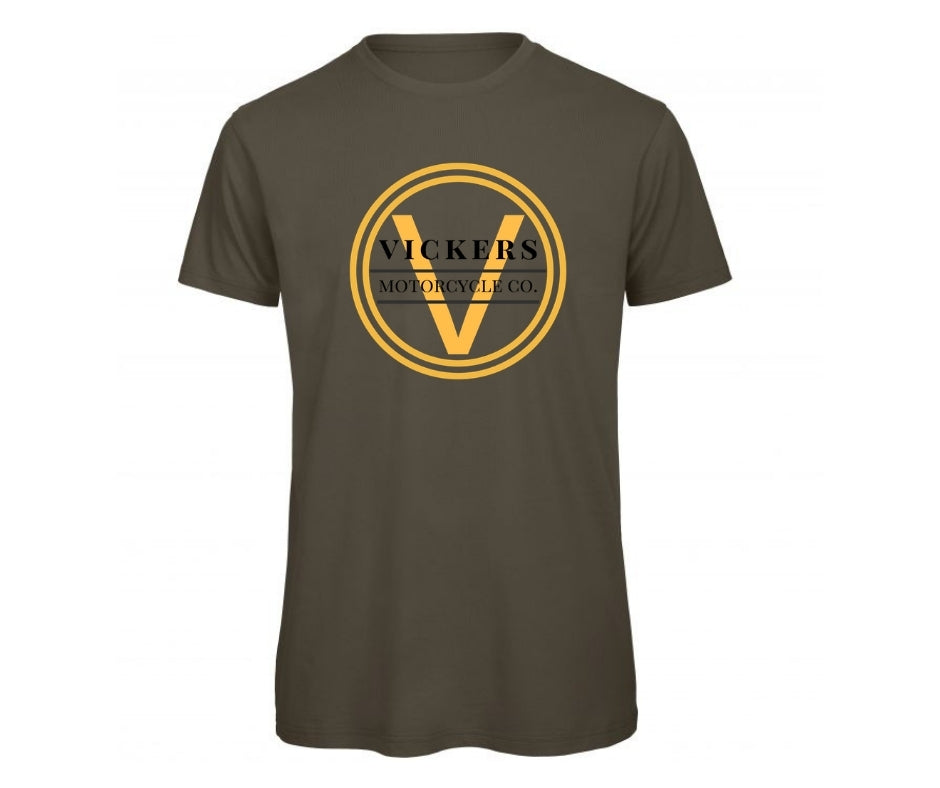Vickers Motorcycle Gents T shirt - Gold Edition