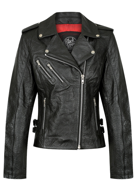 Black Arrow Gypsy Perfecto Ladies Leather Motorcycle Jacket
