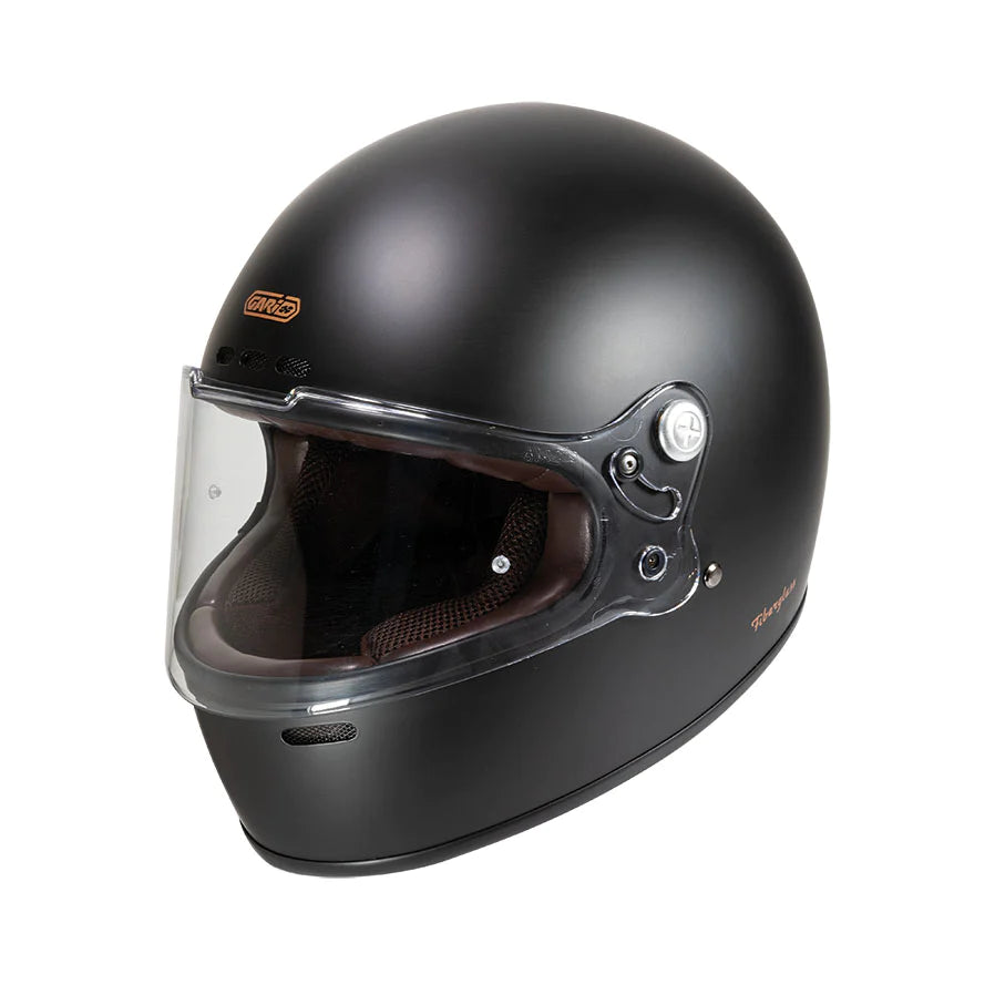 Garibaldi G07X Full Face Vintage Helmet - Matt Black