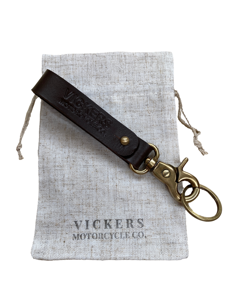 Vickers Motorcycle Co. Leather Key Ring