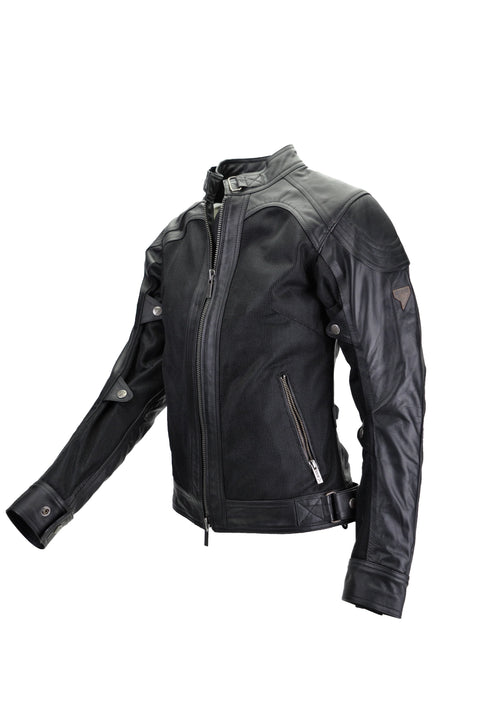 By City Ladies Sahara Venty II Mesh Leather Jacket