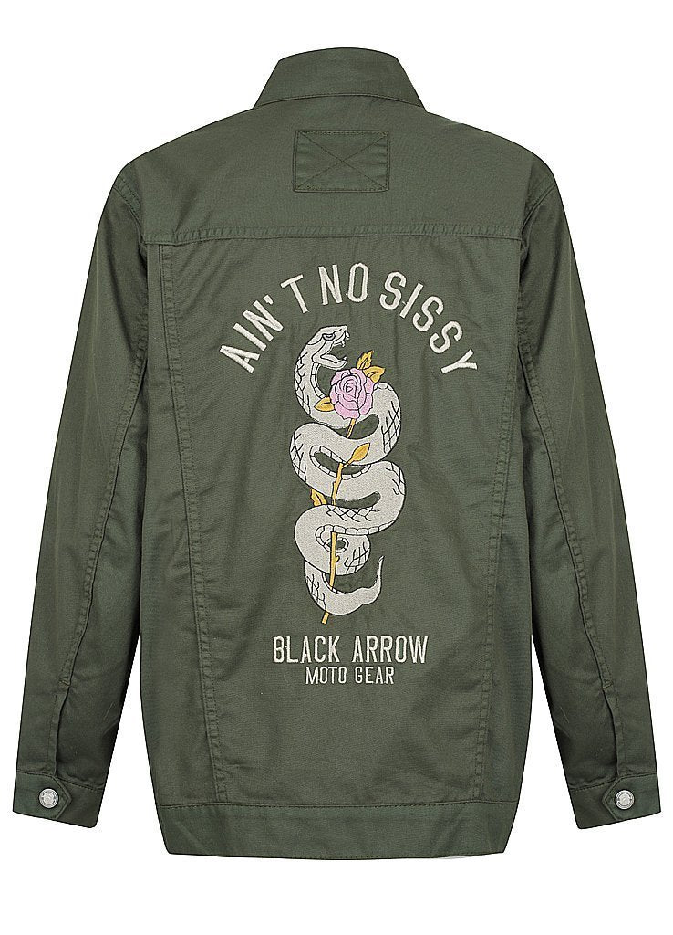Black Arrow Label Utility Jacket